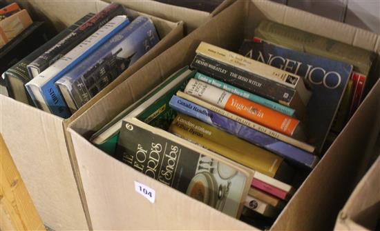 Four boxes of mixed books